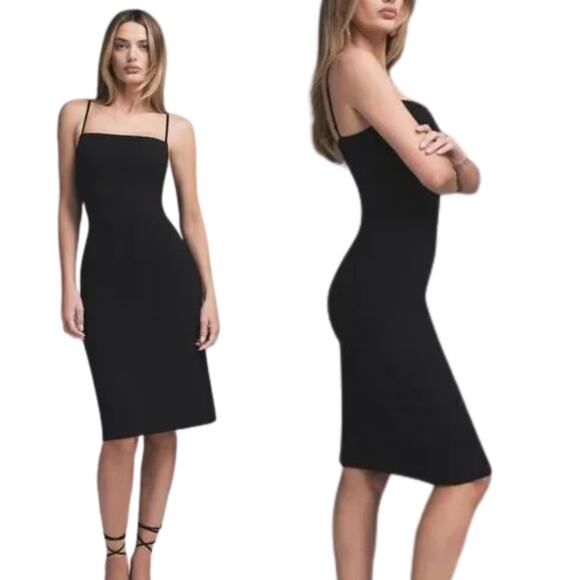 SKIMS Smooth Lounge Midi Dress Obsidian 2X NWT $98 - Picture 1 of 5